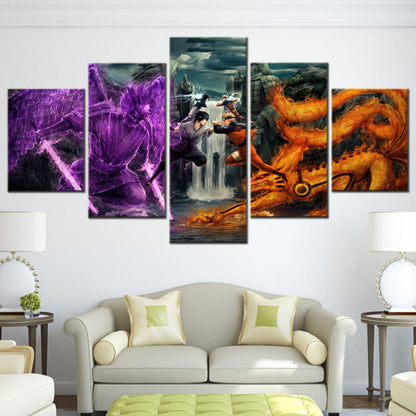Naruto vs Sasuke Vallée de la Fin Ingelijste Print - Naruto Shippuden™