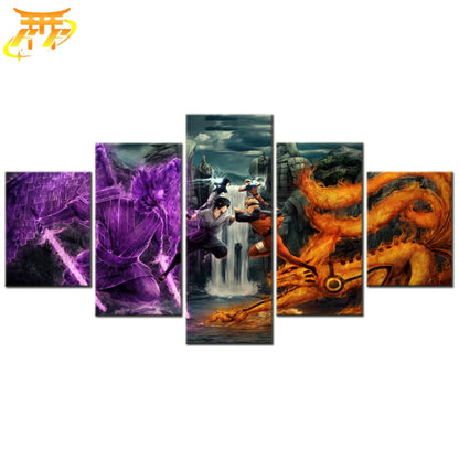 Naruto vs Sasuke Vallée de la Fin Ingelijste Print - Naruto Shippuden™