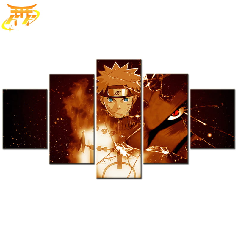 Naruto x Kurama Ingelijste Print - Naruto Shippuden™