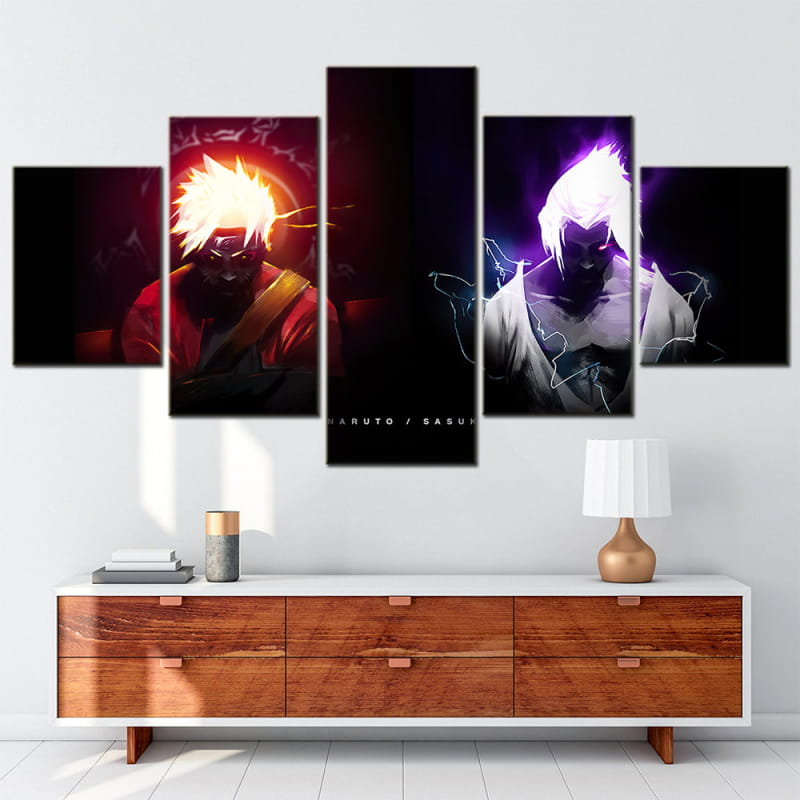 Naruto x Sasuke Rivaux Éternels Ingelijste Print - Naruto Shippuden™