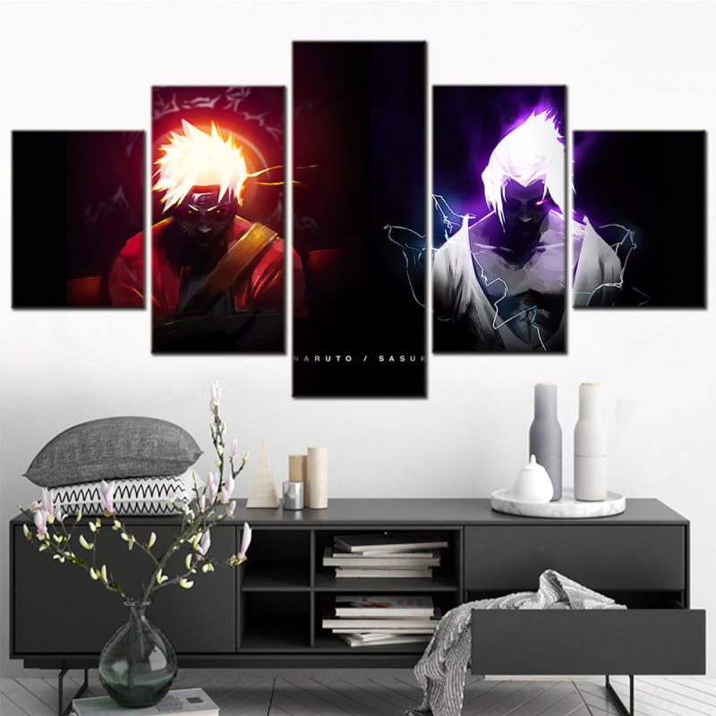 Naruto x Sasuke Rivaux Éternels Ingelijste Print - Naruto Shippuden™