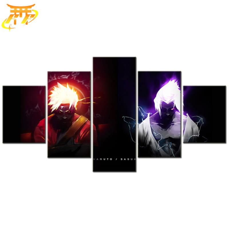 Naruto x Sasuke Rivaux Éternels Ingelijste Print - Naruto Shippuden™