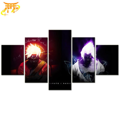 Naruto x Sasuke Rivaux Éternels Ingelijste Print - Naruto Shippuden™