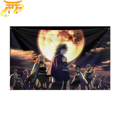 Piliers "Sous La Lune Sanglante" Vlag - Demon Slayer™