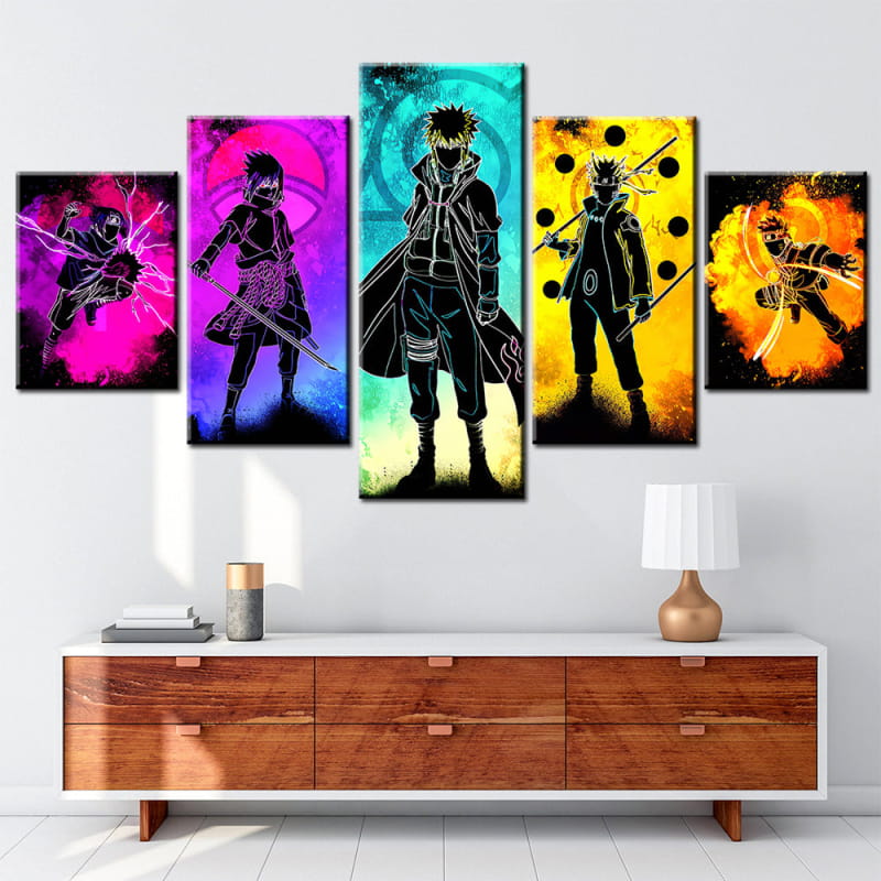 Sasuke & Minato & Naruto Ingelijste Print - Naruto Shippuden™