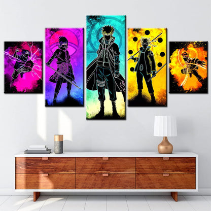 Sasuke & Minato & Naruto Ingelijste Print - Naruto Shippuden™