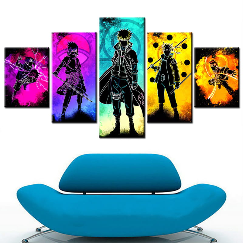 Sasuke & Minato & Naruto Ingelijste Print - Naruto Shippuden™