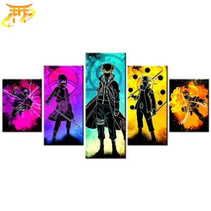Sasuke & Minato & Naruto Ingelijste Print - Naruto Shippuden™