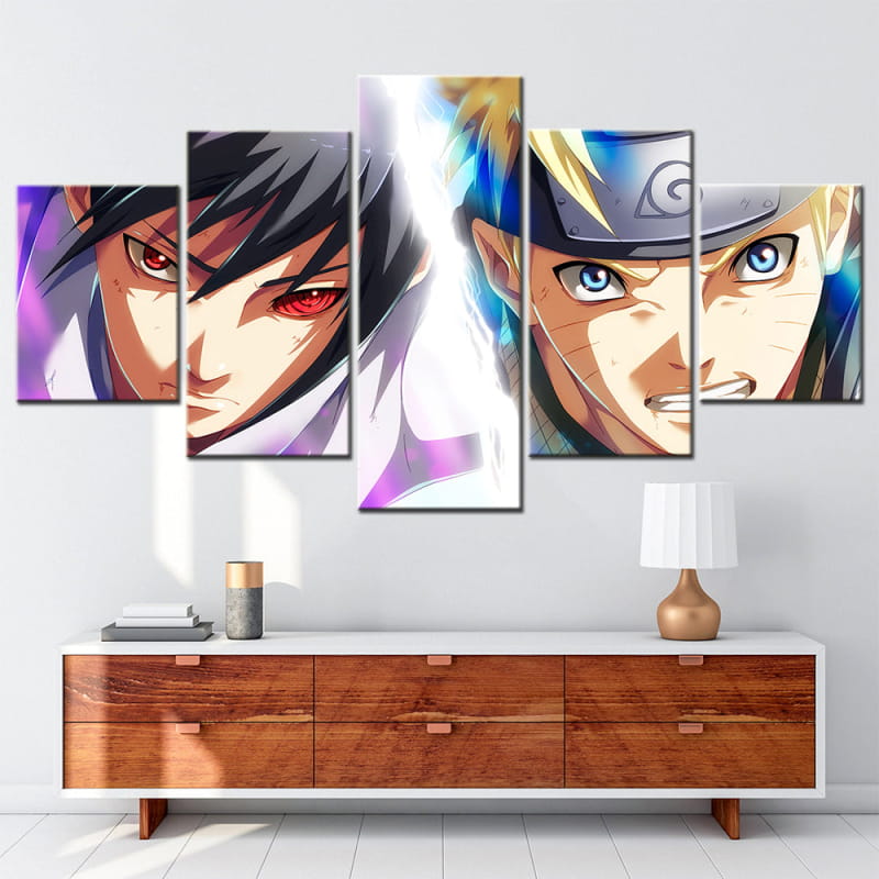 Sasuke & Naruto Duel des Destinées Ingelijste Print - Naruto Shippuden™