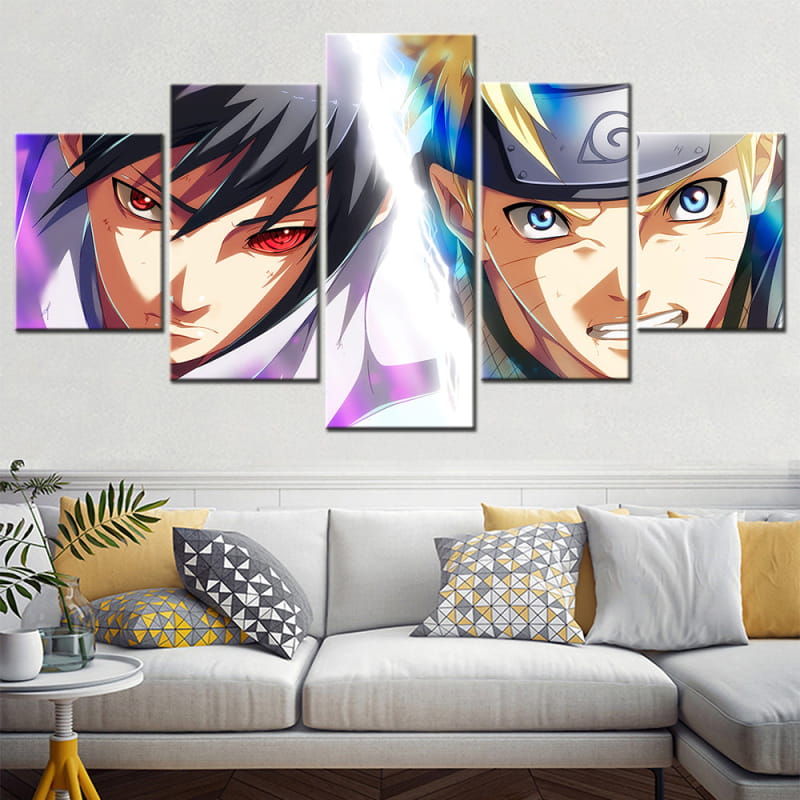 Sasuke & Naruto Duel des Destinées Ingelijste Print - Naruto Shippuden™