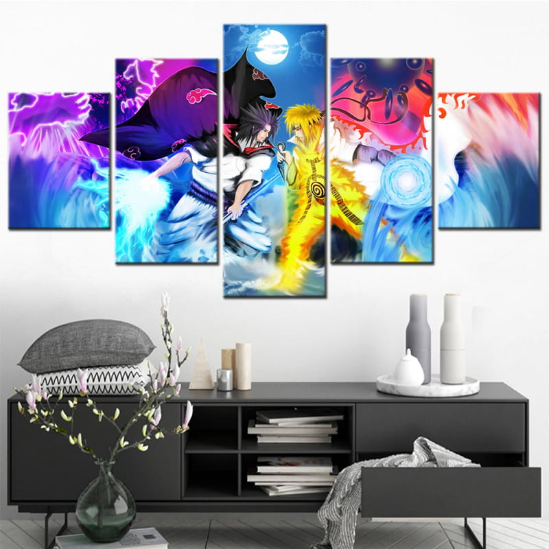 Sasuke vs Naruto Ingelijste Print - Naruto Shippuden™