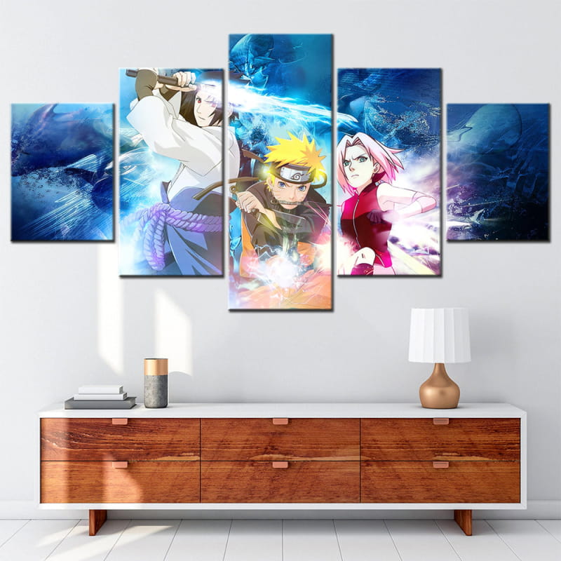 Sasuke x Naruto x Sakura Ingelijste Print - Naruto Shippuden™