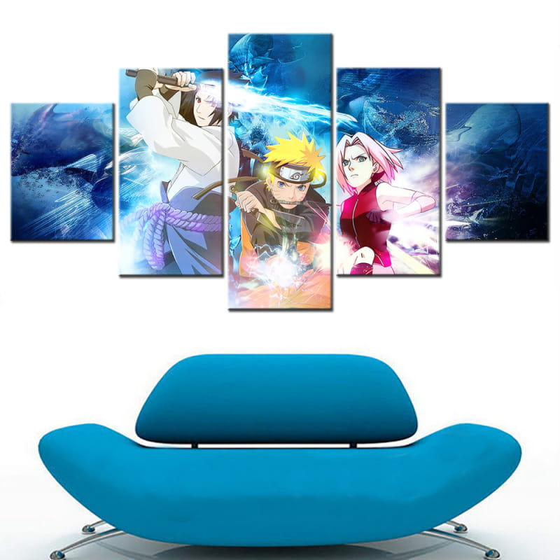 Sasuke x Naruto x Sakura Ingelijste Print - Naruto Shippuden™