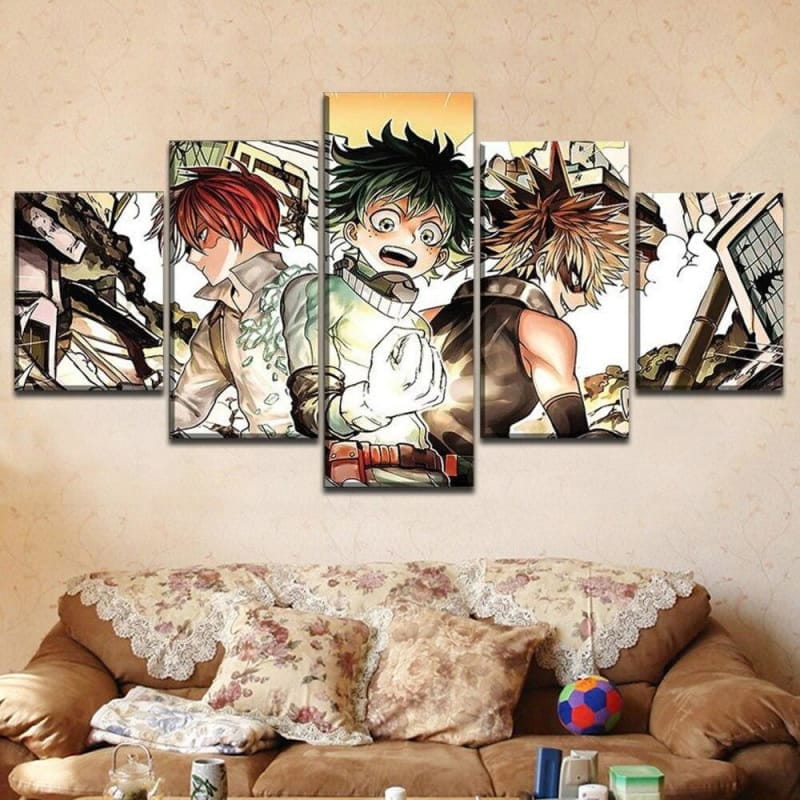 Shoto, Izuku et Bakugo Ingelijste Print - My Hero Academia™