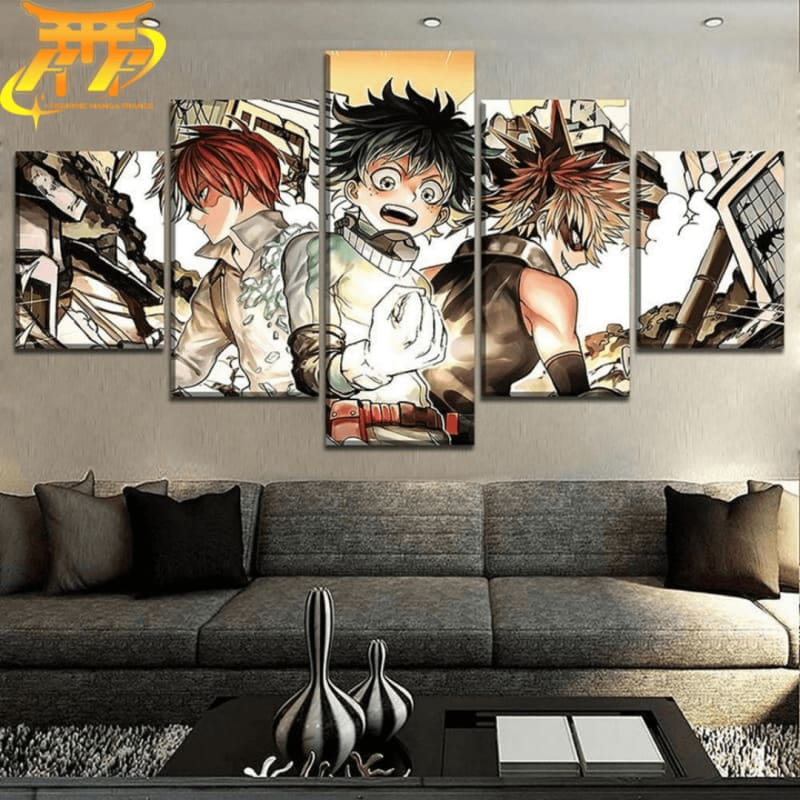 Shoto, Izuku et Bakugo Ingelijste Print - My Hero Academia™