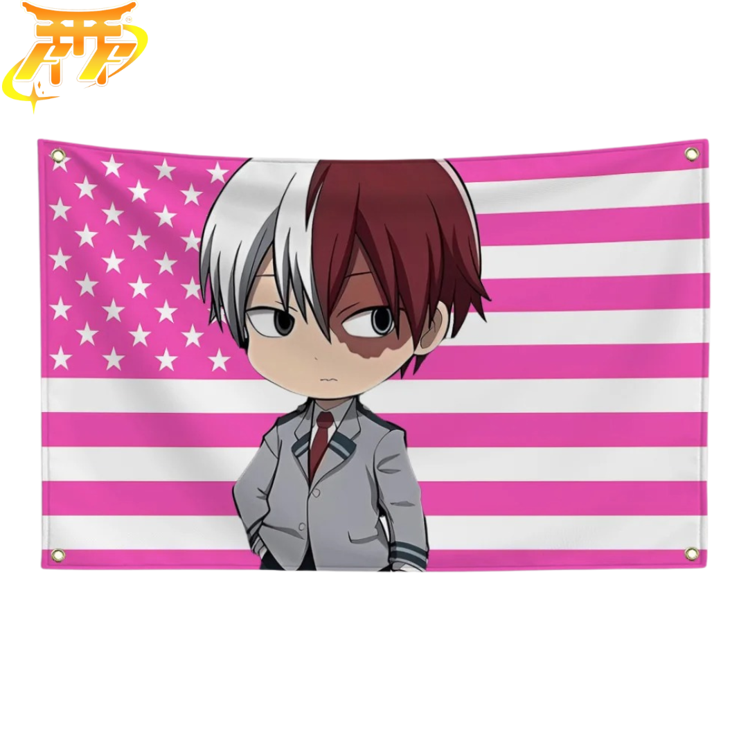 Shoto Todoroki "Style Chibi Étudiant" Vlag - My Hero Academia™