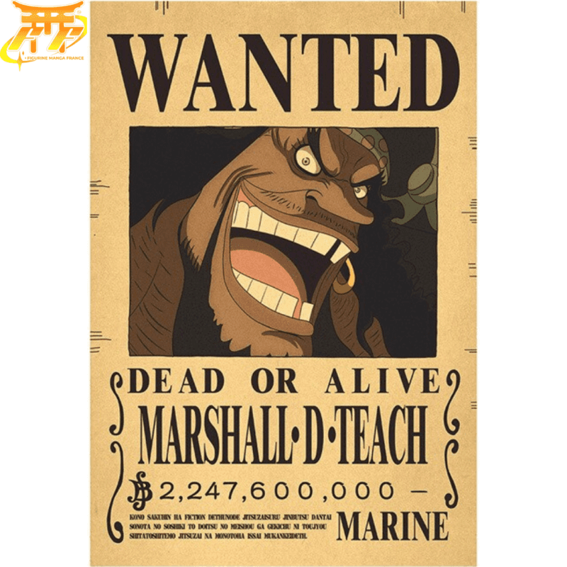 Wanted Barbe Noire Poster - One Piece™