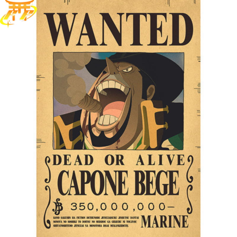 Wanted Capone Bege Poster - One Piece™