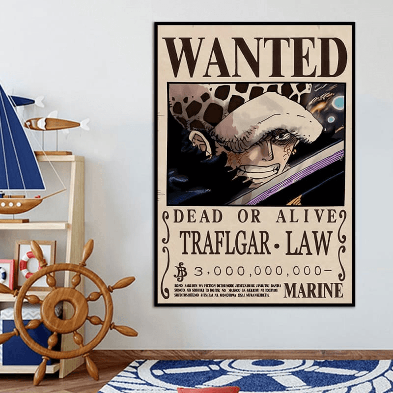 Wanted Trafalgar D. Water Law Poster - One Piece™