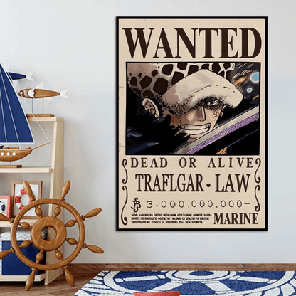 Wanted Trafalgar D. Water Law Poster - One Piece™
