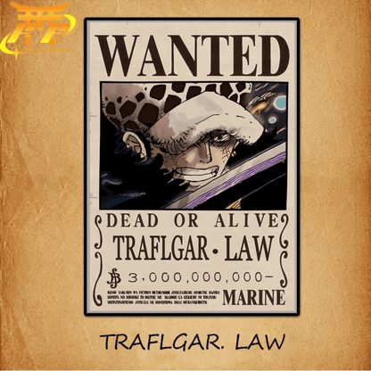 Wanted Trafalgar D. Water Law Poster - One Piece™
